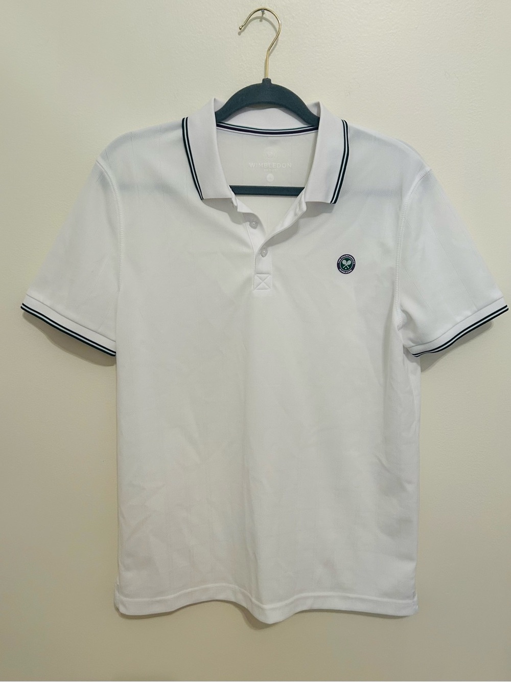 Wimbledon White Polo Shirt Tennis Championships Performance Size Small